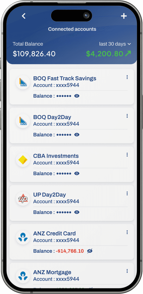 William App bank accounts overview